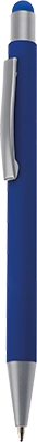 Gumírozott fém érintőképernyős golyóstoll - Kék
