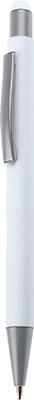 Gumírozott fém érintőképernyős golyóstoll - Fehér