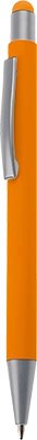 Gumírozott fém érintőképernyős golyóstoll - Narancssárga