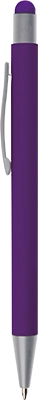 Gumírozott fém érintőképernyős golyóstoll - Lila