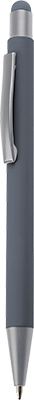 Gumírozott fém érintőképernyős golyóstoll - Sötétszürke