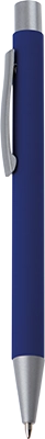 Gumírozott fém golyóstoll - Kék