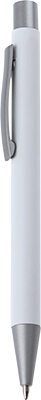 Gumírozott fém golyóstoll - Fehér