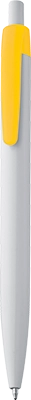Fehér műanyag golyóstoll - Sárga