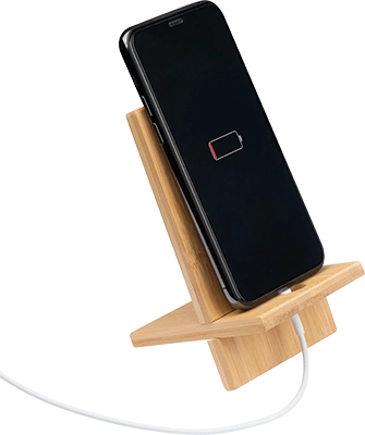 Telefontartó bambuszból (álló) - Bézs