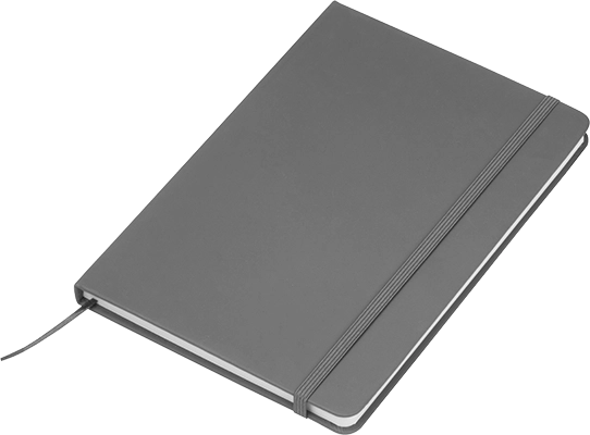 160 oldalas A5 jegyzetfüzet újrahasznosított PU-borítóval - Szürke
