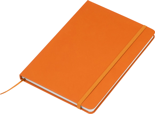 160 oldalas A5 jegyzetfüzet újrahasznosított PU-borítóval - Narancssárga