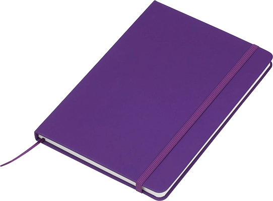 160 oldalas A5 jegyzetfüzet újrahasznosított PU-borítóval - Lila