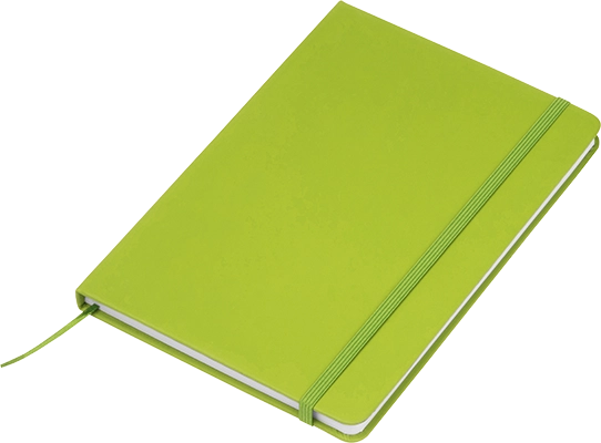 160 oldalas A5 jegyzetfüzet újrahasznosított PU-borítóval - Világos Zöld