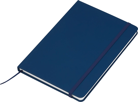 160 oldalas A5 jegyzetfüzet újrahasznosított PU-borítóval - Sötétkék