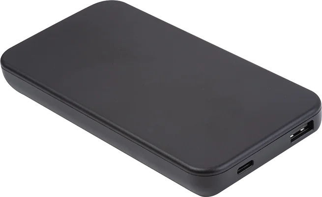 10 000 mAh powerbank újrahasznosított műanyagból - Fekete