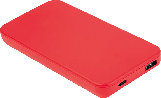 10 000 mAh powerbank újrahasznosított műanyagból - Piros