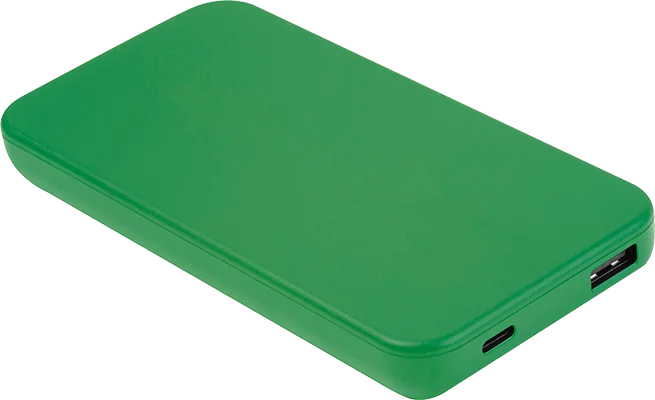 10 000 mAh powerbank újrahasznosított műanyagból - Zöld