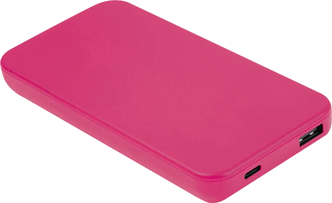 10 000 mAh powerbank újrahasznosított műanyagból - Rózsaszín