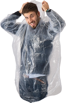 Zsebben elférő esőponcsó - Áttetsző