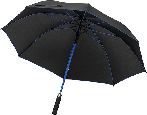 Pongee esernyő színes szegéllyel - Kék