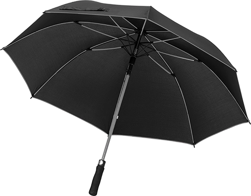 Pongee esernyő színes szegéllyel - Szürke