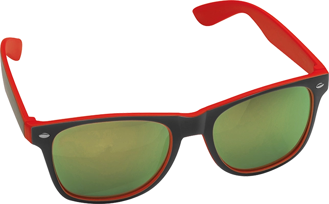 Napszemüveg kétszínű kerettel - Piros