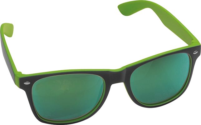 Napszemüveg kétszínű kerettel - Zöld