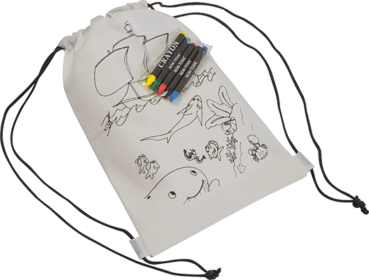 Színezhető non-woven tornazsák - Fehér