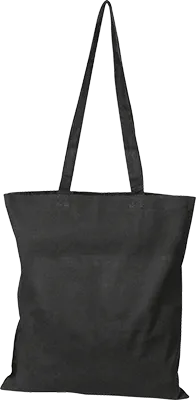 140 g/m² hosszúfülű vászontáska - Fekete