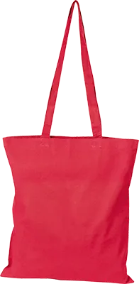 140 g/m² hosszúfülű vászontáska - Piros