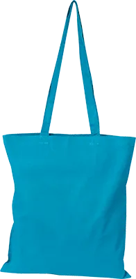 140 g/m² hosszúfülű vászontáska - Türkiz