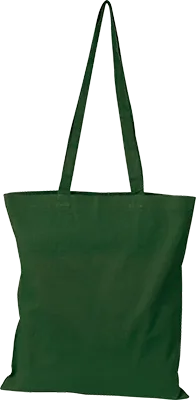 140 g/m² hosszúfülű vászontáska - Sötétzöld