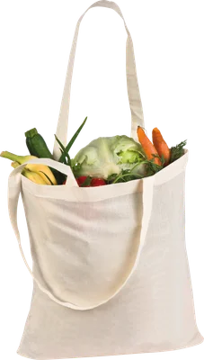 140 g/m² pamut hosszúfülű vászontáska - Fehér