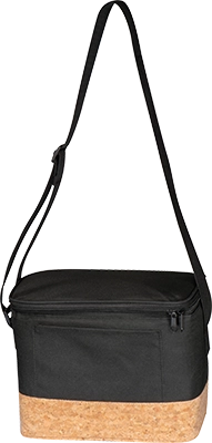 Hűtőtáska parafa alsó résszel - Fekete