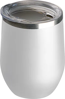 300 ml termoszbögre átlátszó fedéllel - Fehér