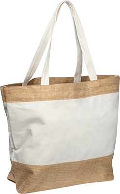 280 g/m² strandtáska jutából és pamutból - Bézs