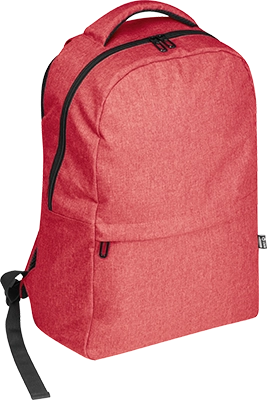 RPET üzleti hátizsák USB csatlakozóval - Piros