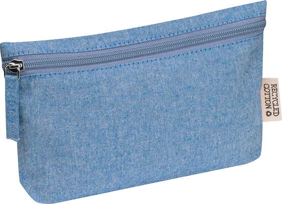 Kozmetikai táska újrahasznosított pamutból - Kék