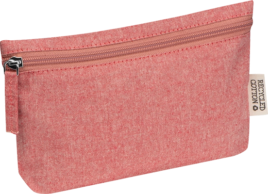 Kozmetikai táska újrahasznosított pamutból - Piros