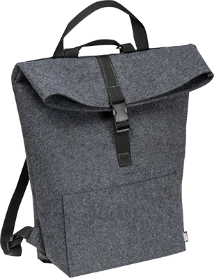 Nagy RPET filc hátizsák - Sötétszürke