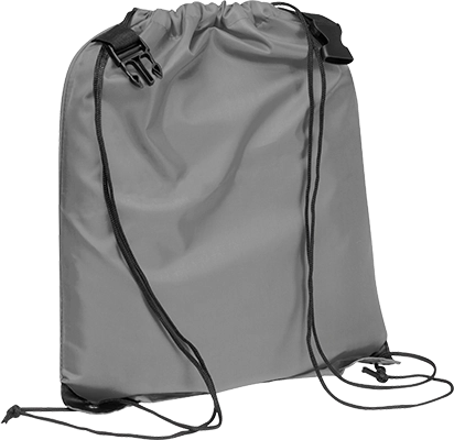 Vízlepergető RPET tornazsák csatos zárással - Szürke