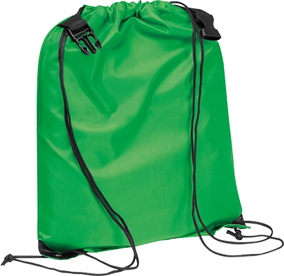 Vízlepergető RPET tornazsák csatos zárással - Zöld