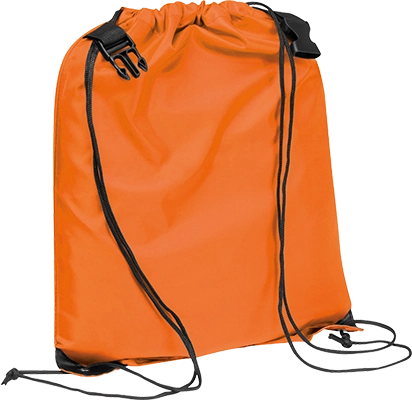 Vízlepergető RPET tornazsák csatos zárással - Narancssárga