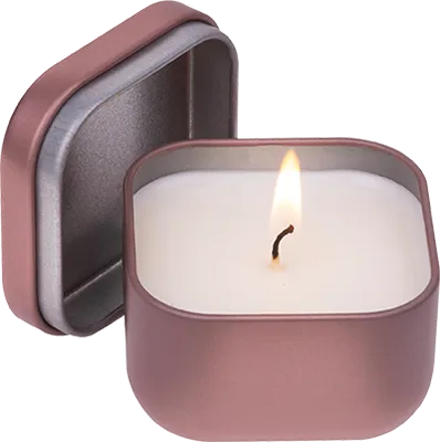 Elegáns gyertya fémdobozban - Rose Gold