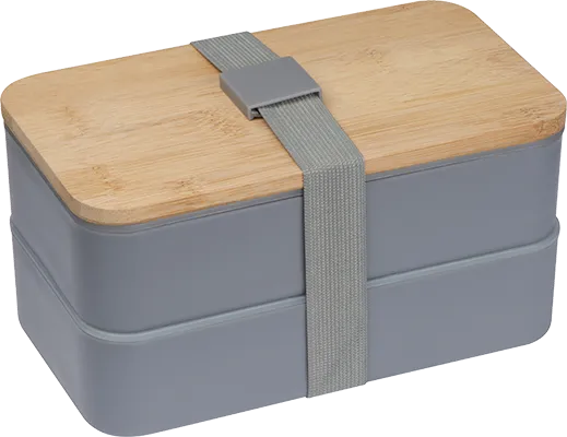 Két elemes uzsonnás doboz - Szürke
