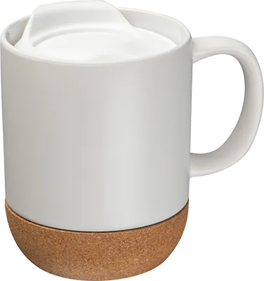 300 ml fehér bögre, parafa talppal és tetővel - Fehér