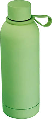 500 ml gumírozott termosz csuklópánttal - Világos Zöld
