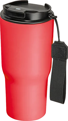 550 ml acél termoszbögre hordozópánttal - Piros