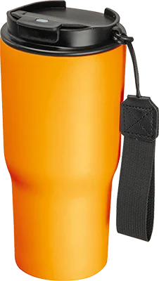 550 ml acél termoszbögre hordozópánttal - Narancssárga