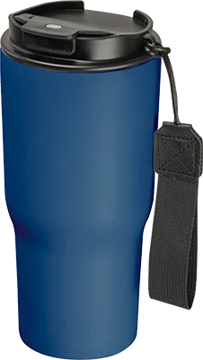 550 ml acél termoszbögre hordozópánttal - Sötétkék