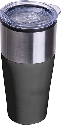 600 ml duplafalú termoszbögre - Fekete