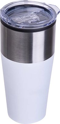 600 ml duplafalú termoszbögre - Fehér