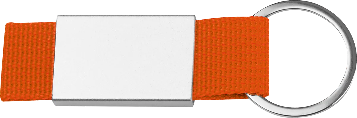 Kulcstartó textil szalaggal - Narancssárga