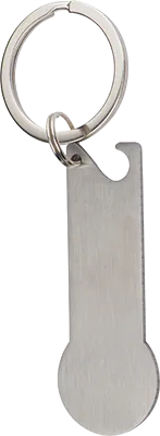 Kulcstartó bevásárlókocsihoz üvegnyitóval - Szürke